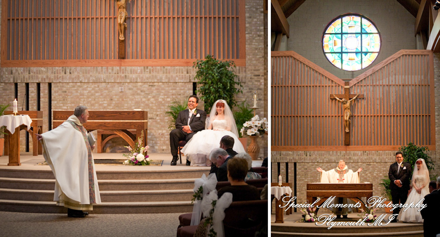 Jessica & Mike at St. Thomas a'Becket Catholic Church Canton MI wedding photograph