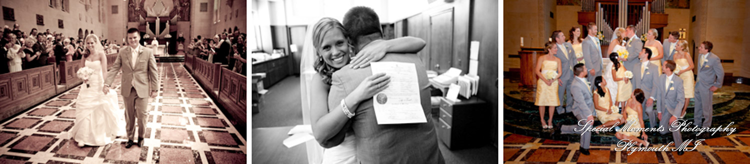 Lindsay & Mike at Ss. Mary & Joseph Chapel Plymouth MI wedding photograph