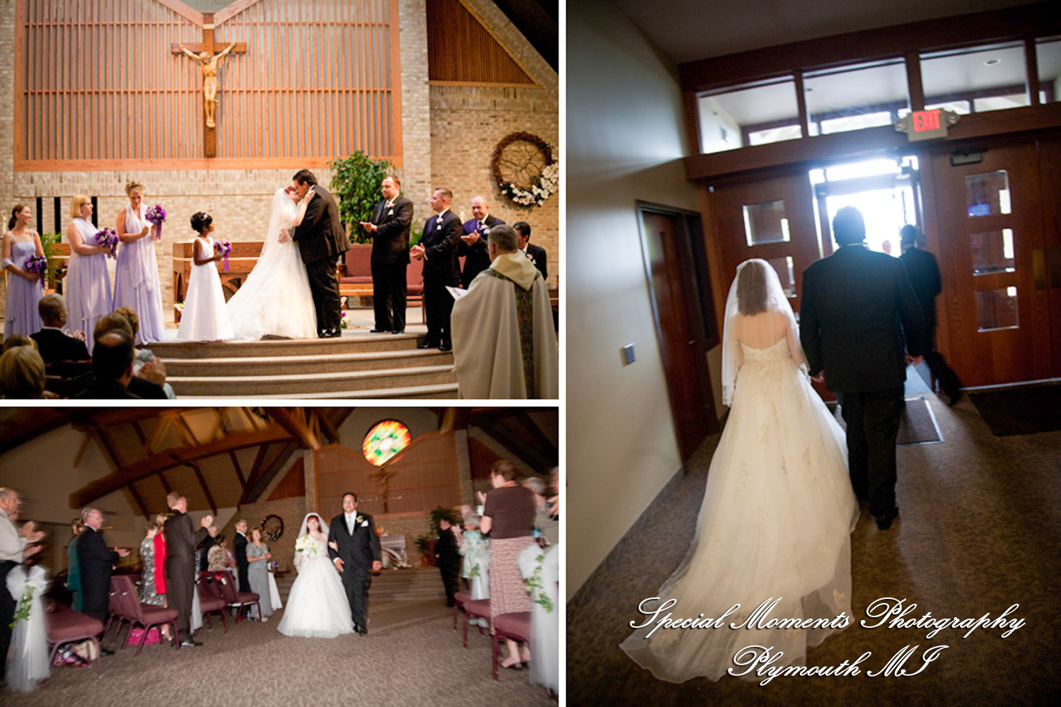 Jessica & Mike at St. Thomas a'Becket Catholic Church Canton MI wedding photograph