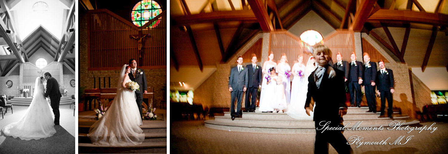 Jessica & Mike at St. Thomas a'Becket Catholic Church Canton MI wedding photograph
