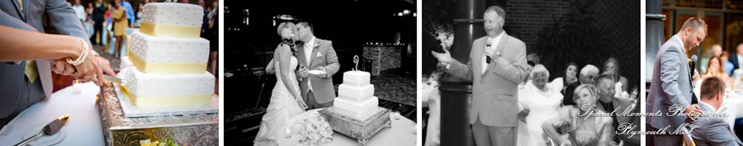 Lindsay & Mike at St. John's Resort Atrium Ballroom Plymouth MI wedding photograph