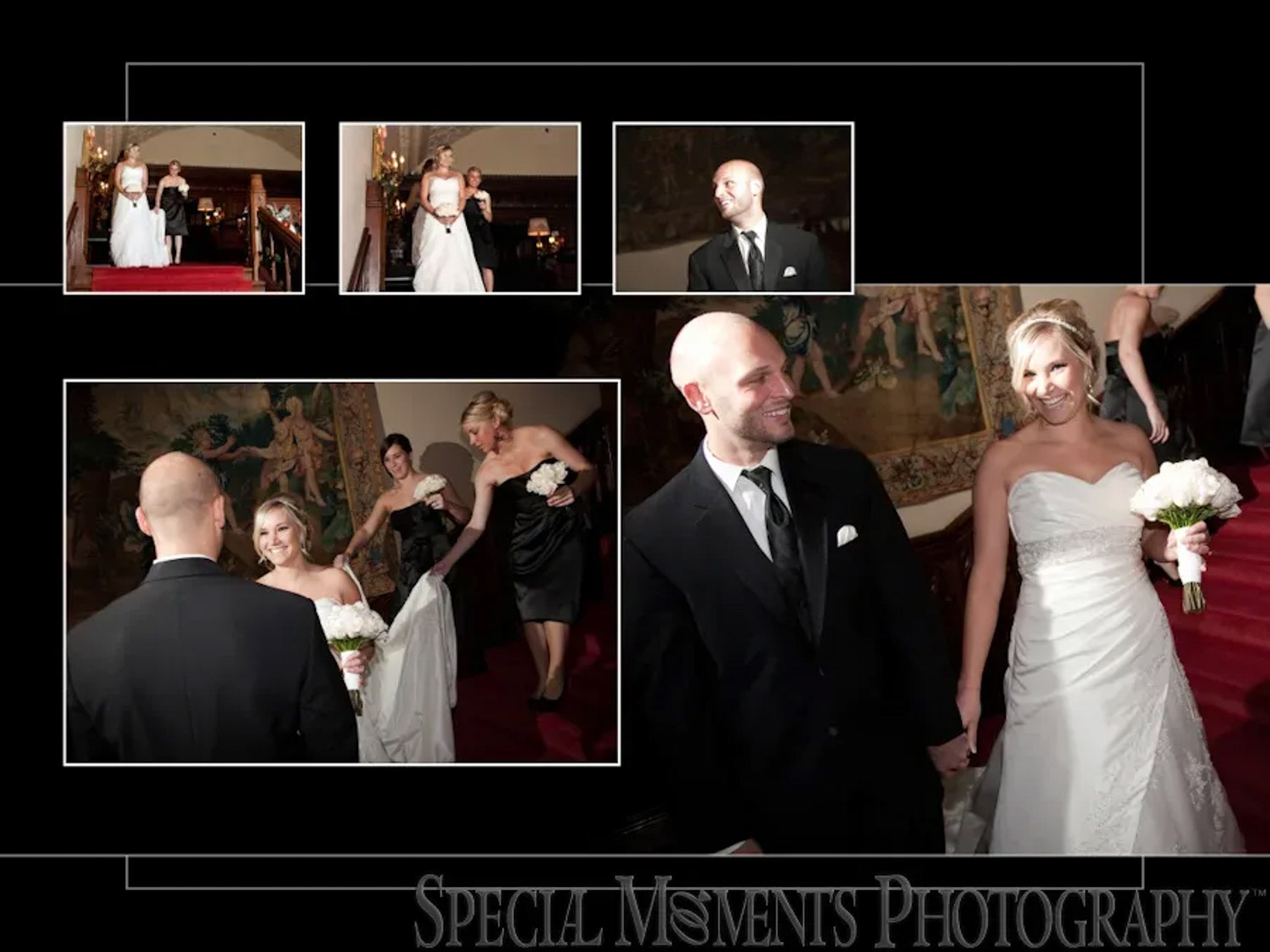 Coffee Table Design - Lou & Brian at Meadow Brook Hall Rochester MI wedding album photograph