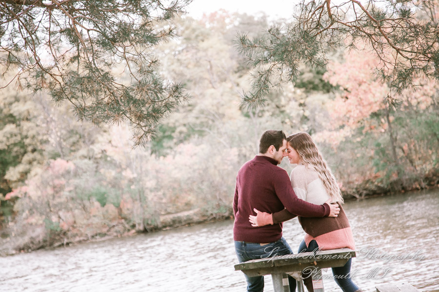 Ashley & Joe at Wilcox Lake Plymouth MI engagement photography