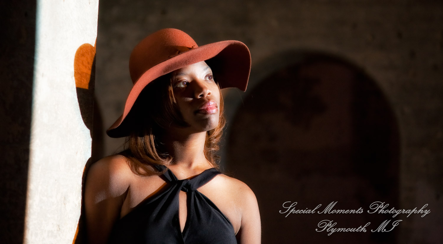 Tene at Park Royal Oak MI commercial head shots photography, warm up for Athens Shoot.