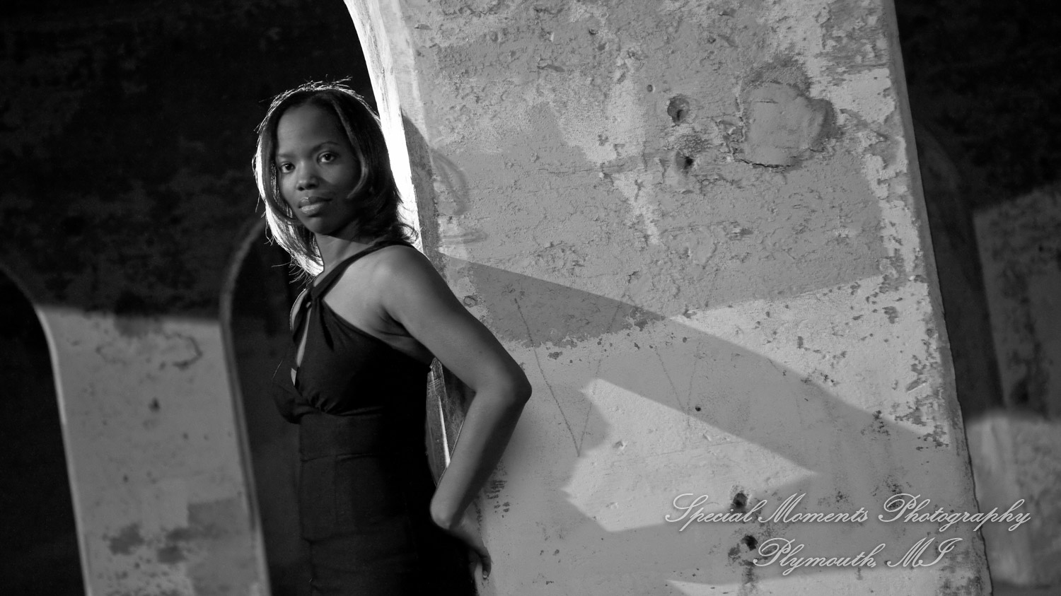 Tene at Park Royal Oak MI commercial head shots photography, warm up for Athens Shoot.