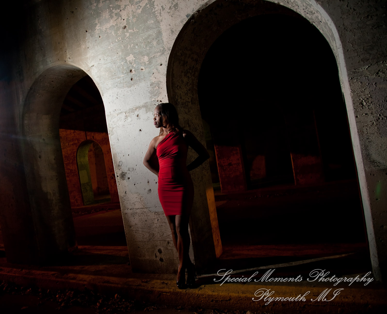 Tene at Park Royal Oak MI commercial head shots photography, warm up for Athens Shoot.