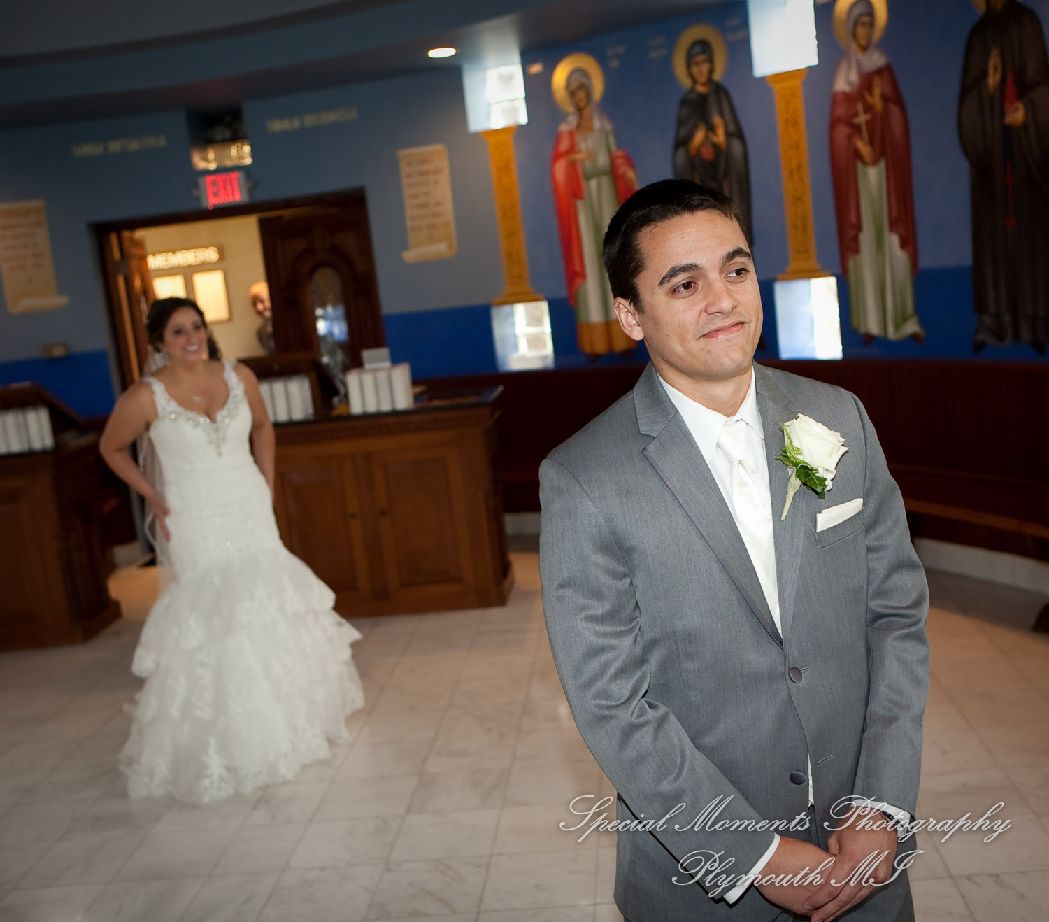 Stefanie & David at St. John Greek Orthodox Sterling Hts. MI wedding photography