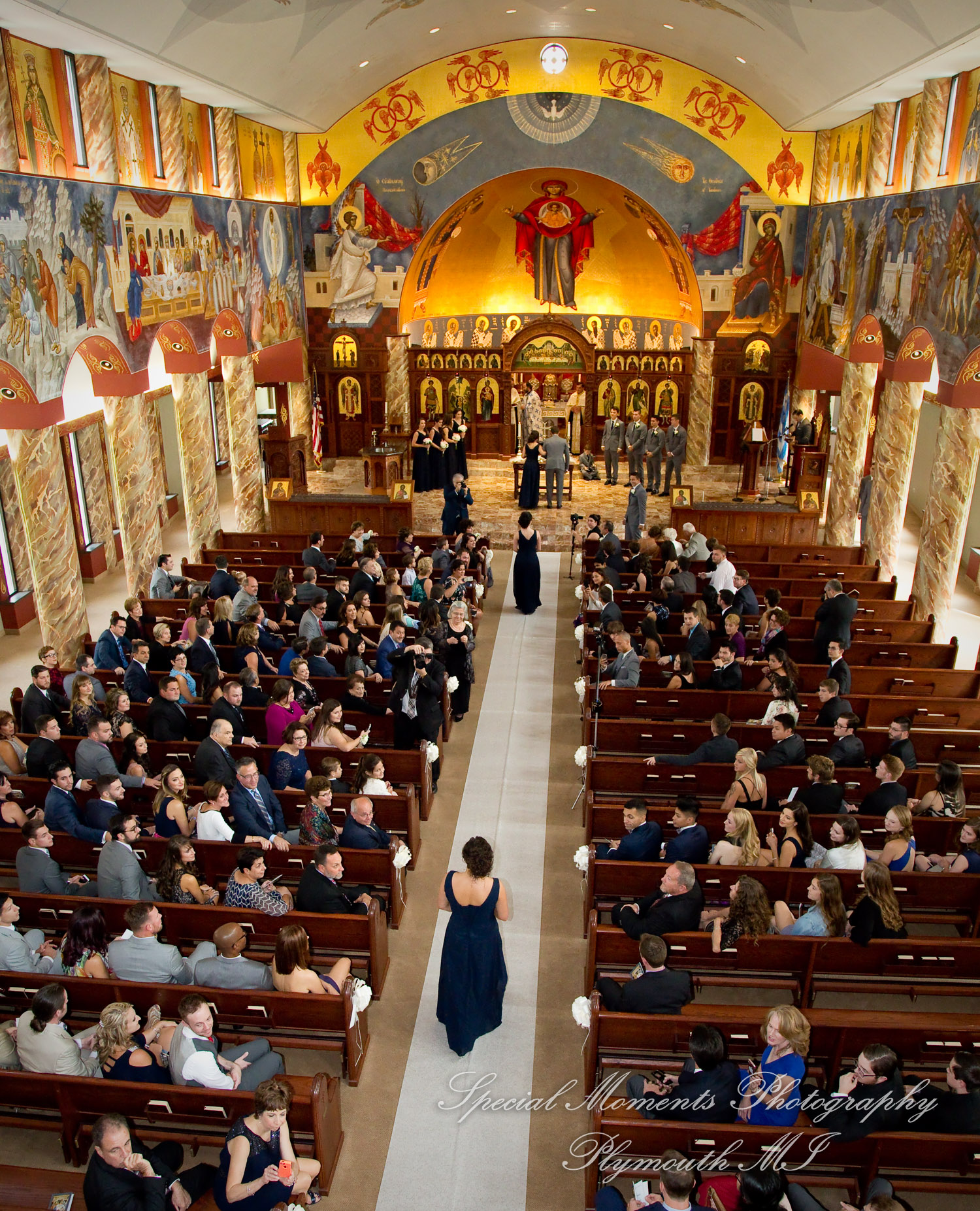 Stefanie & David at St. John Greek Orthodox Sterling Hts. MI wedding photography