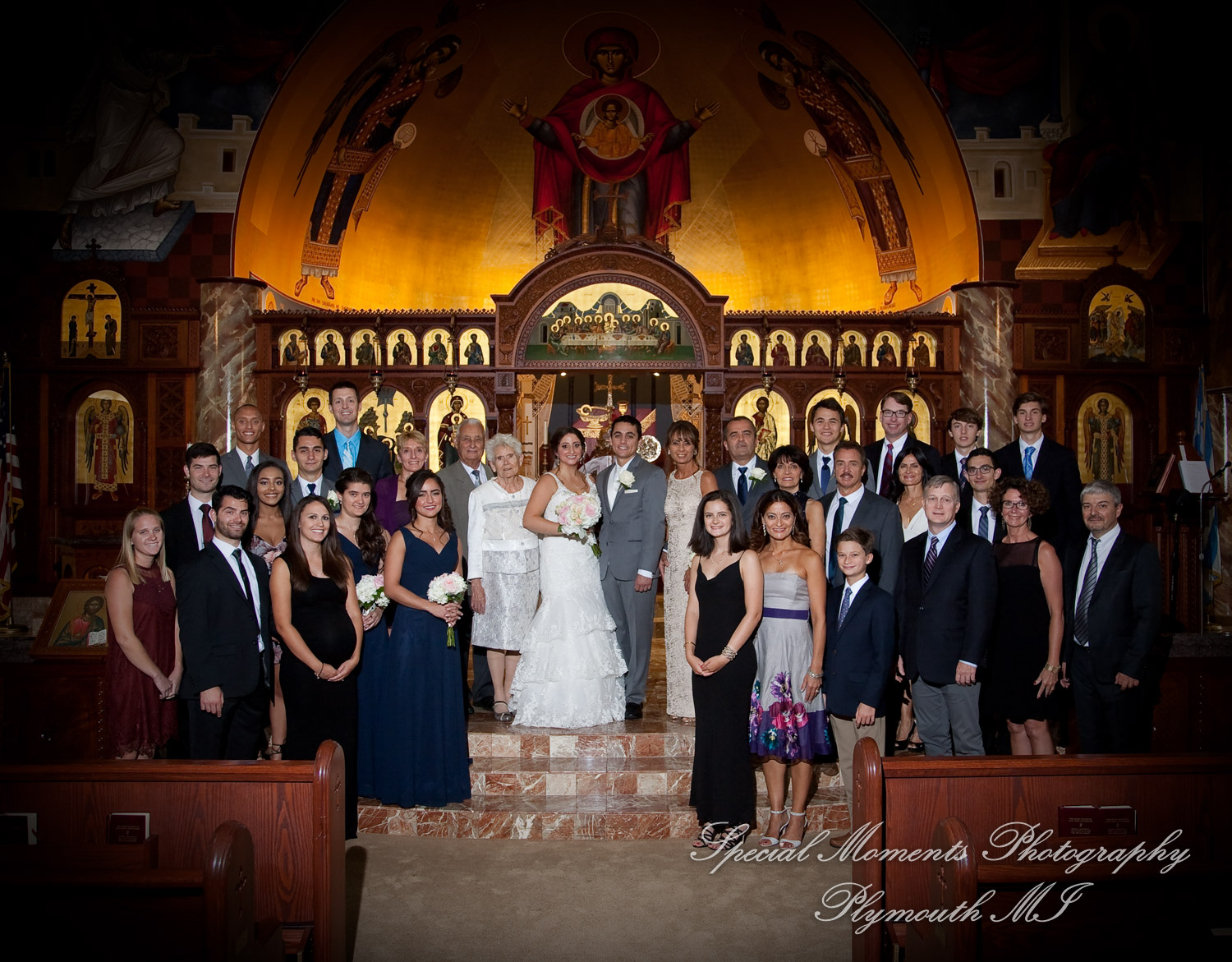 Stefanie & David at St. John Greek Orthodox Sterling Hts. MI wedding photography
