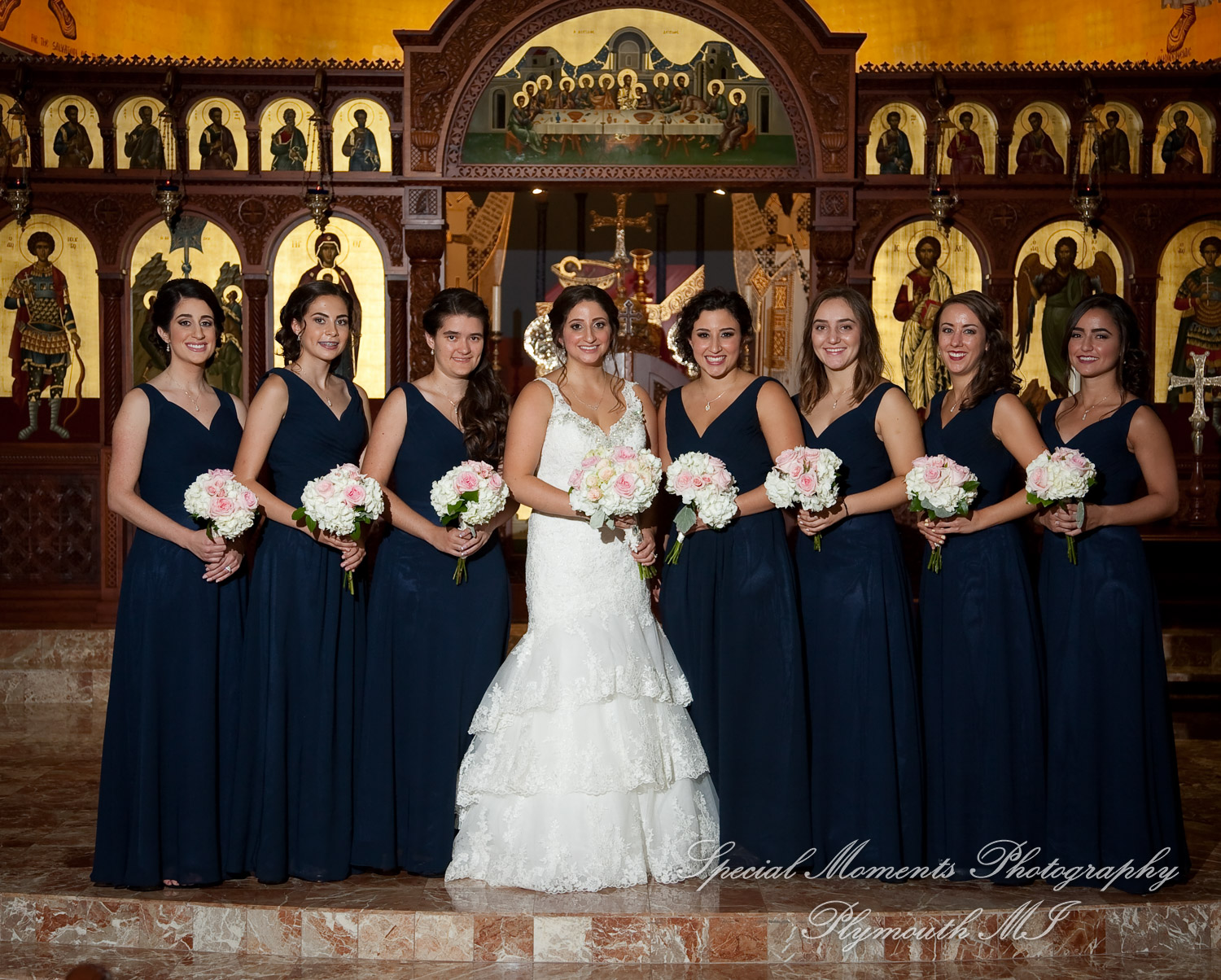 Stefanie & David at St. John Greek Orthodox Sterling Hts. MI wedding photography