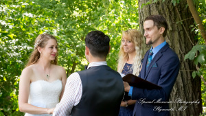 Sydney & John at Ford Field Park Bridge Dearborn MI wedding photography