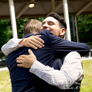 Sydney & John at Ford Field Park Bridge Dearborn MI wedding photography