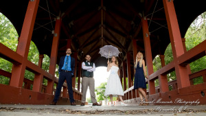 Sydney & John at Ford Field Park Bridge Dearborn MI wedding photography