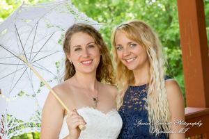 Sydney & John at Ford Field Park Bridge Dearborn MI wedding photography