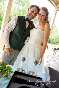 Sydney & John at Ford Field Park Bridge Dearborn MI wedding photography