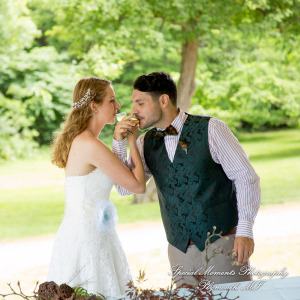 Sydney & John at Ford Field Park Bridge Dearborn MI wedding photography