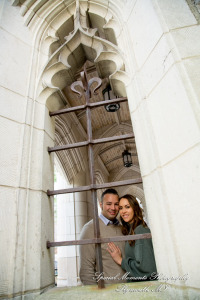 Melissa & Eric at Law Quad Ann Arbor MI engagement photography